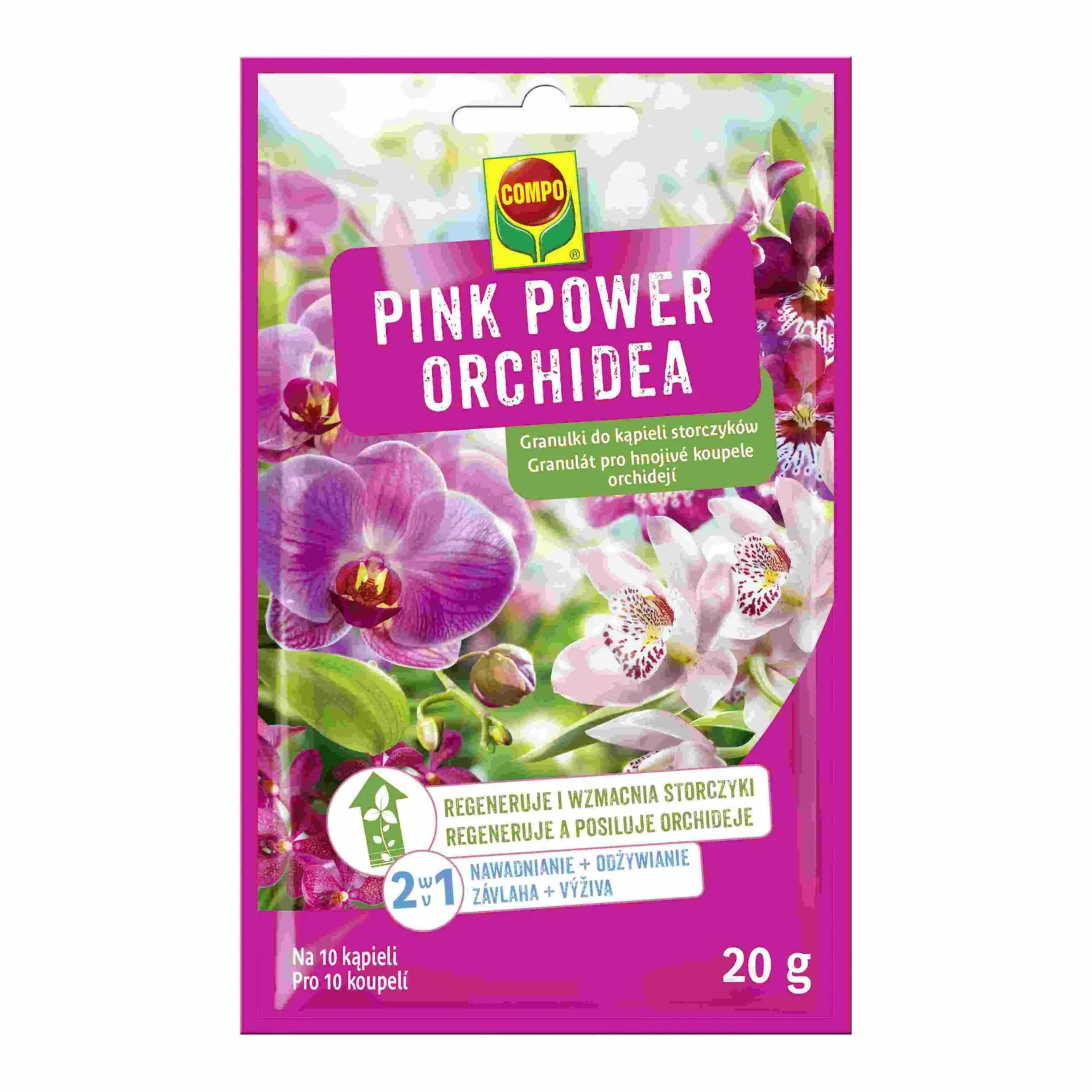 Zdjęcie produktu GRANULKI DO KĄPIELI STORCZYKÓW Pink Power Orchidea 20 g COMPO