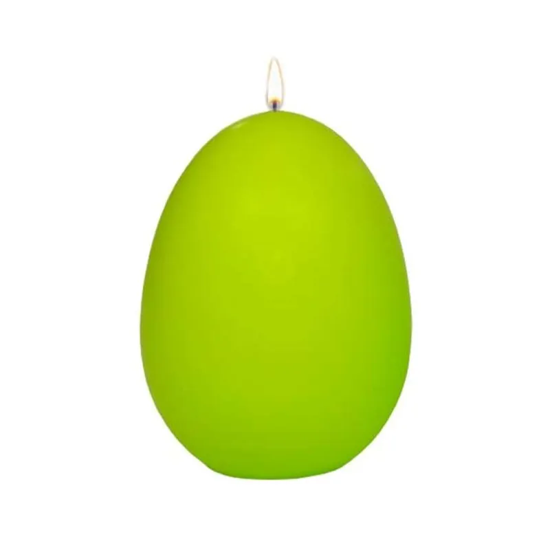 Zdjęcie produktu Zielona świeca jajko 14x10 cm